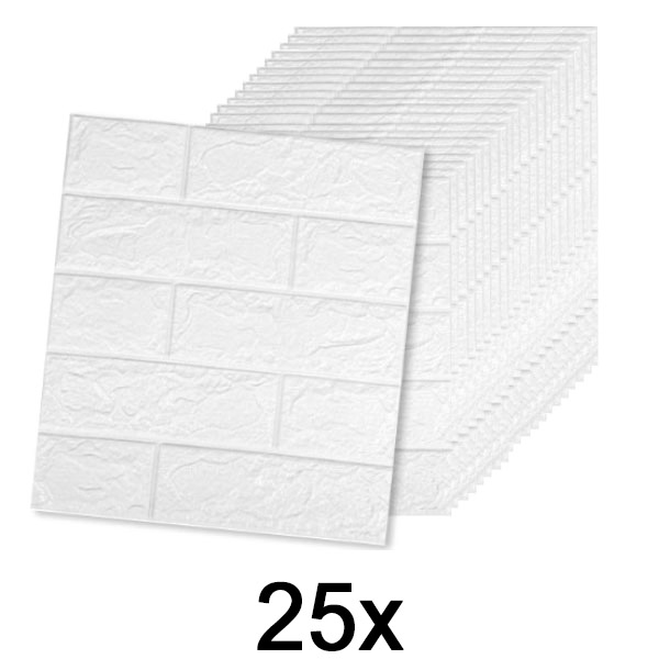 5x (5 kusov) Samolepiaca tehlová tapeta s 3D vzorom | BRICKSBY